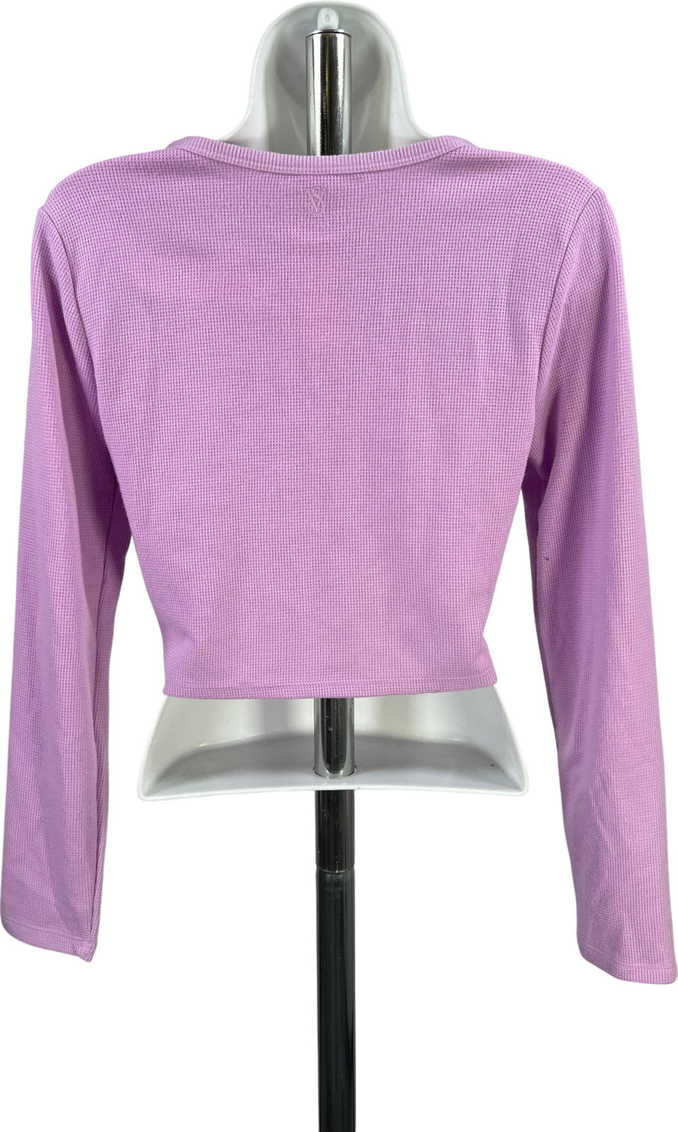 Victoria’s Secret Women’s Purple Waffle Knit Cropped Lounge Cardigan Sweater - S