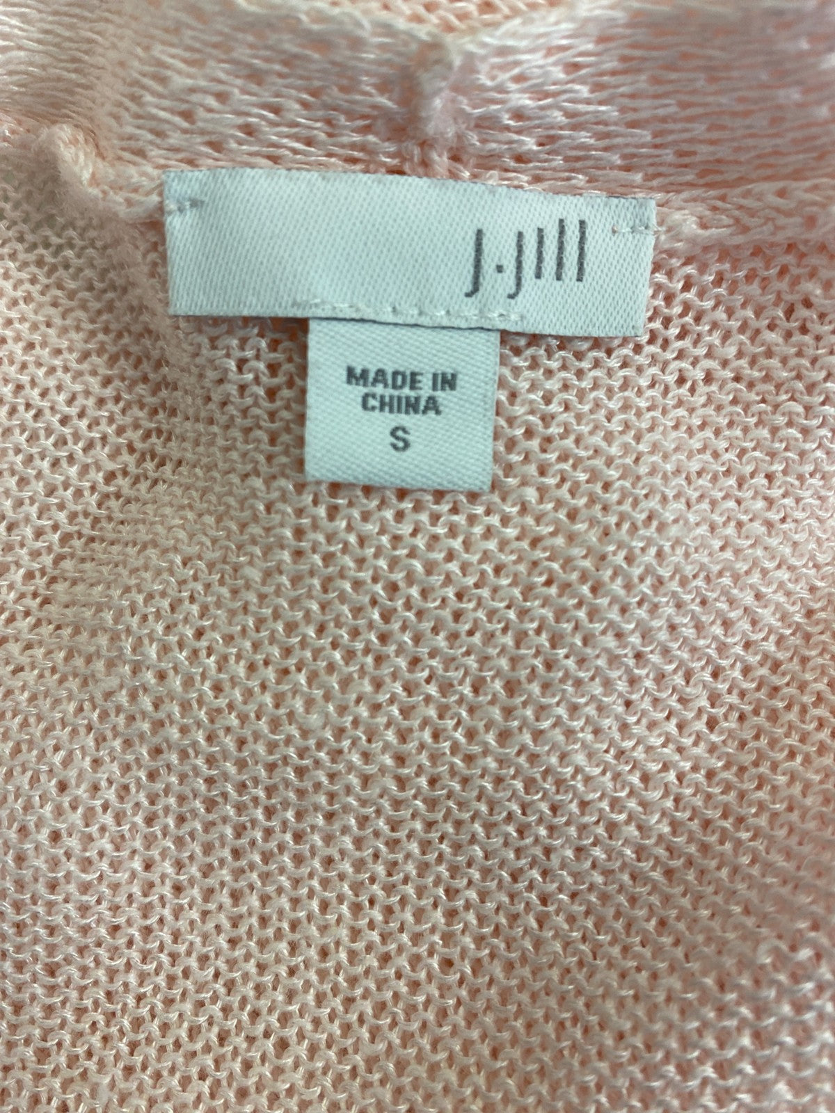 J.Jill Women’s Pink Long Sleeve Thin Knit Open Cardigan Sweater - S