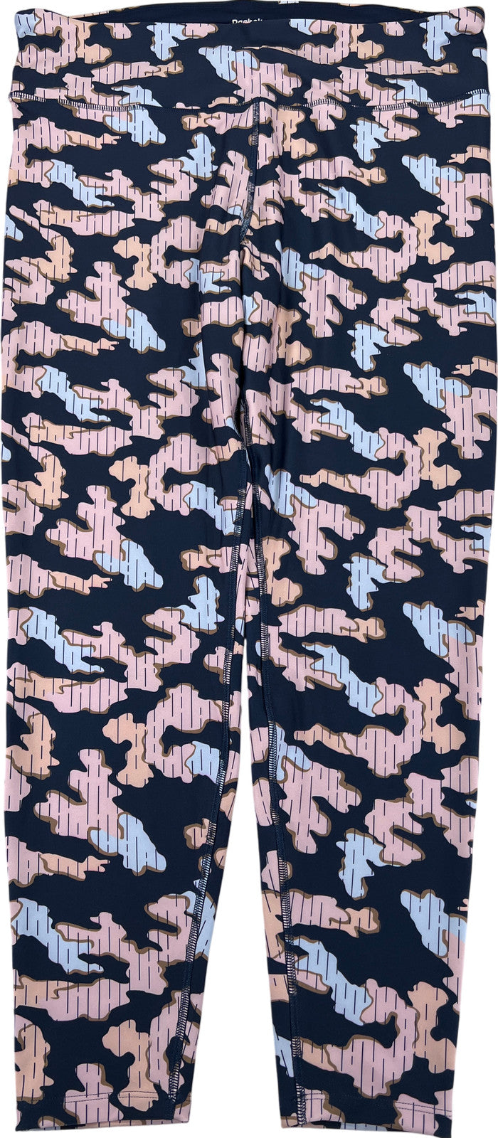 Reebok Women’s Blue & Pink Camo Train Tight Leggings - 2XL