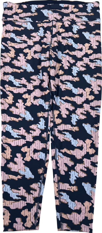 Reebok Women’s Blue & Pink Camo Train Tight Leggings - 2XL
