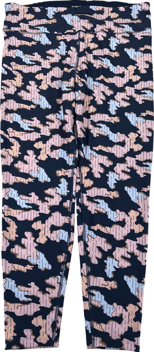 Reebok Women’s Blue & Pink Camo Train Tight Leggings - 2XL