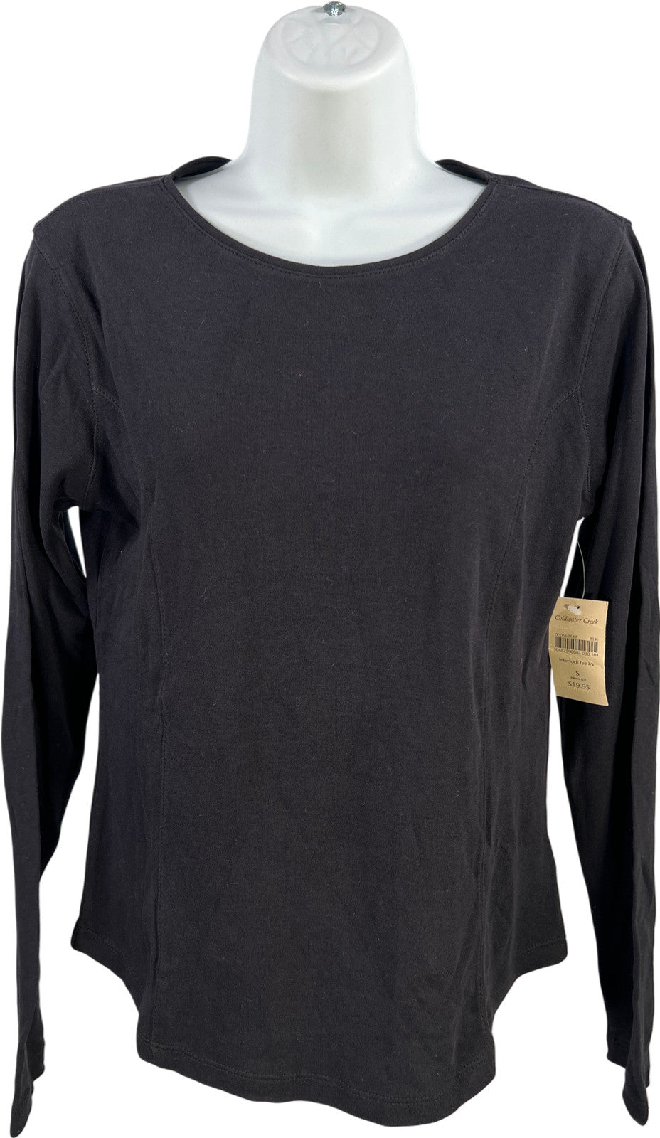 Coldwater Creek Women’s Black Long Sleeve T-Shirt - S