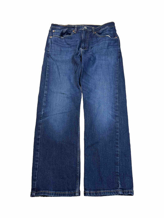 Levi's Men's Dark Wash 505 Straight Leg Jeans - 34x30
