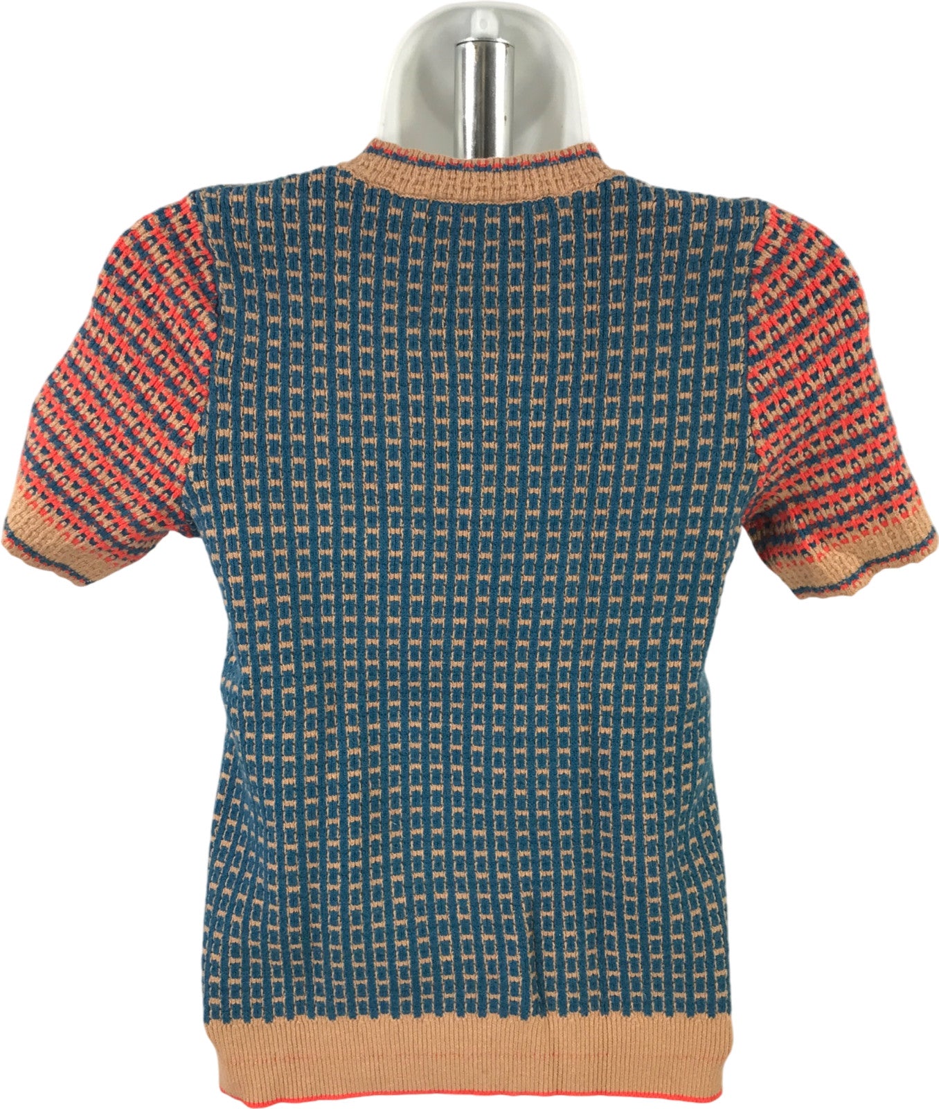 By Anthropologie Women’s Brown Short Sleeve Knit Sweater - XS