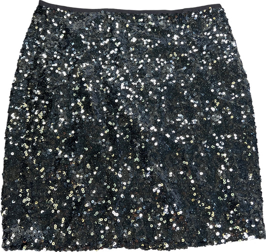 White House Black Market Women’s Gray Sequin Mini Skirt - 4