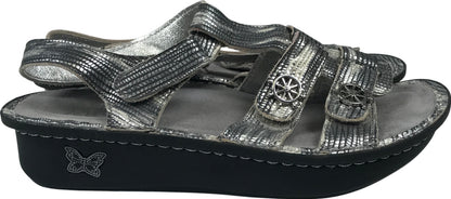 Algeria Women’s Silver Metallic KLE Slingback Sandals - 37/US 7