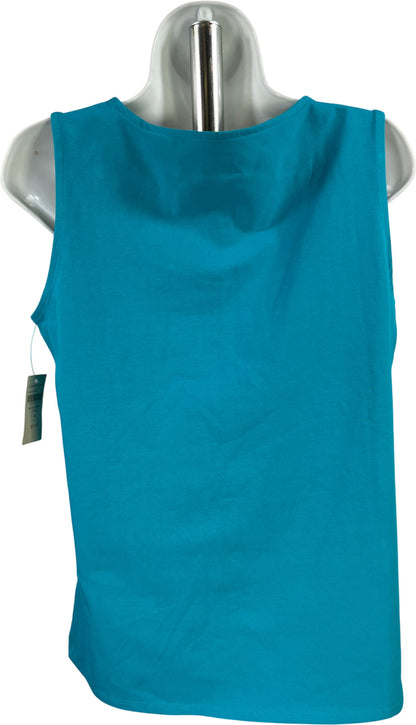 Coldwater Creek Women’s Blue Sleeveless Basic Shell Tank Top - M