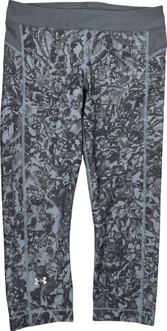 Under Armour Women’s Gray HeatGear Cropped Athletic Leggings - M