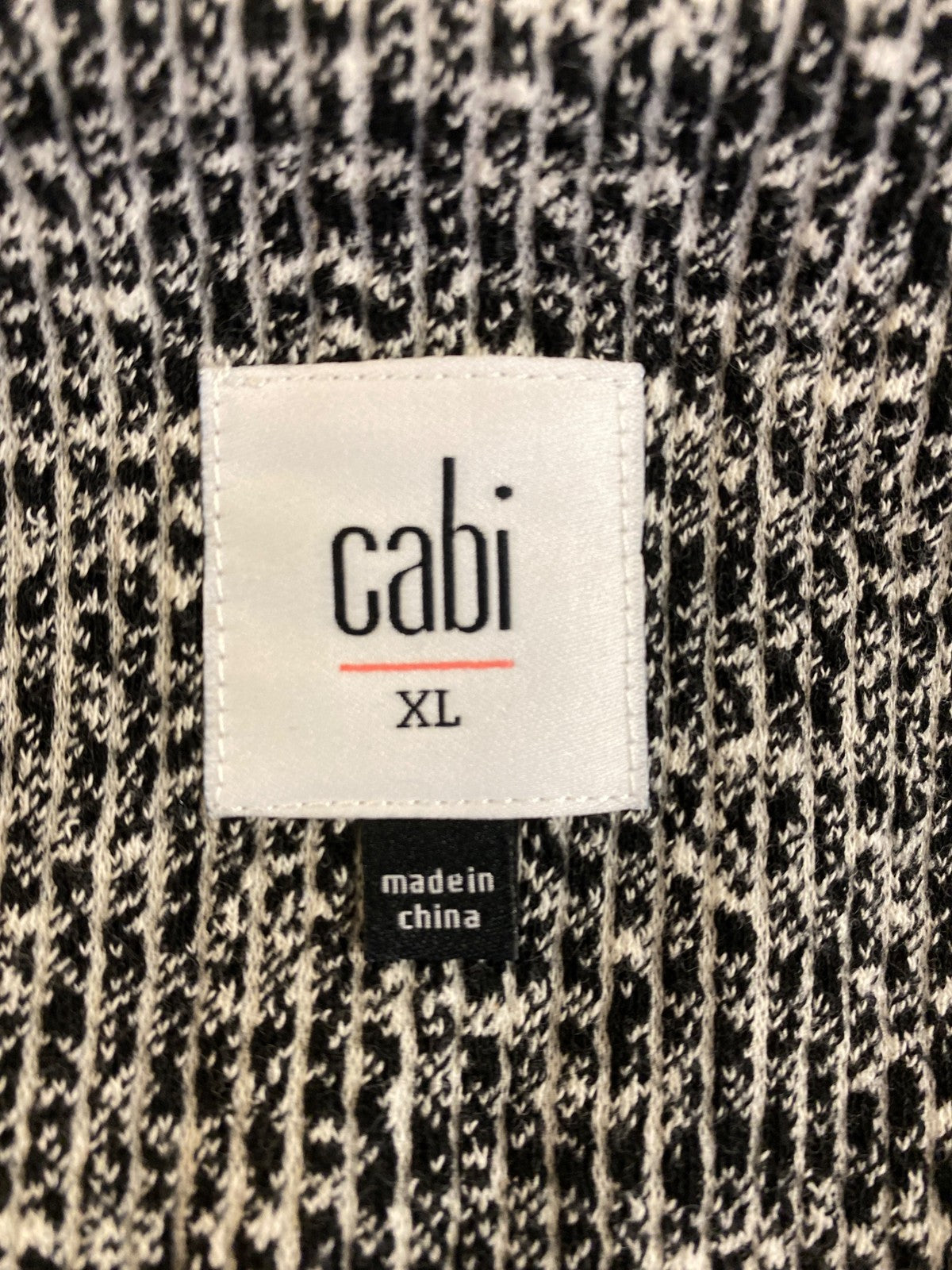 Cabi Women’s Black/Gray The Times 3/4 Sleeve Hook Close Blazer Jacket - XL