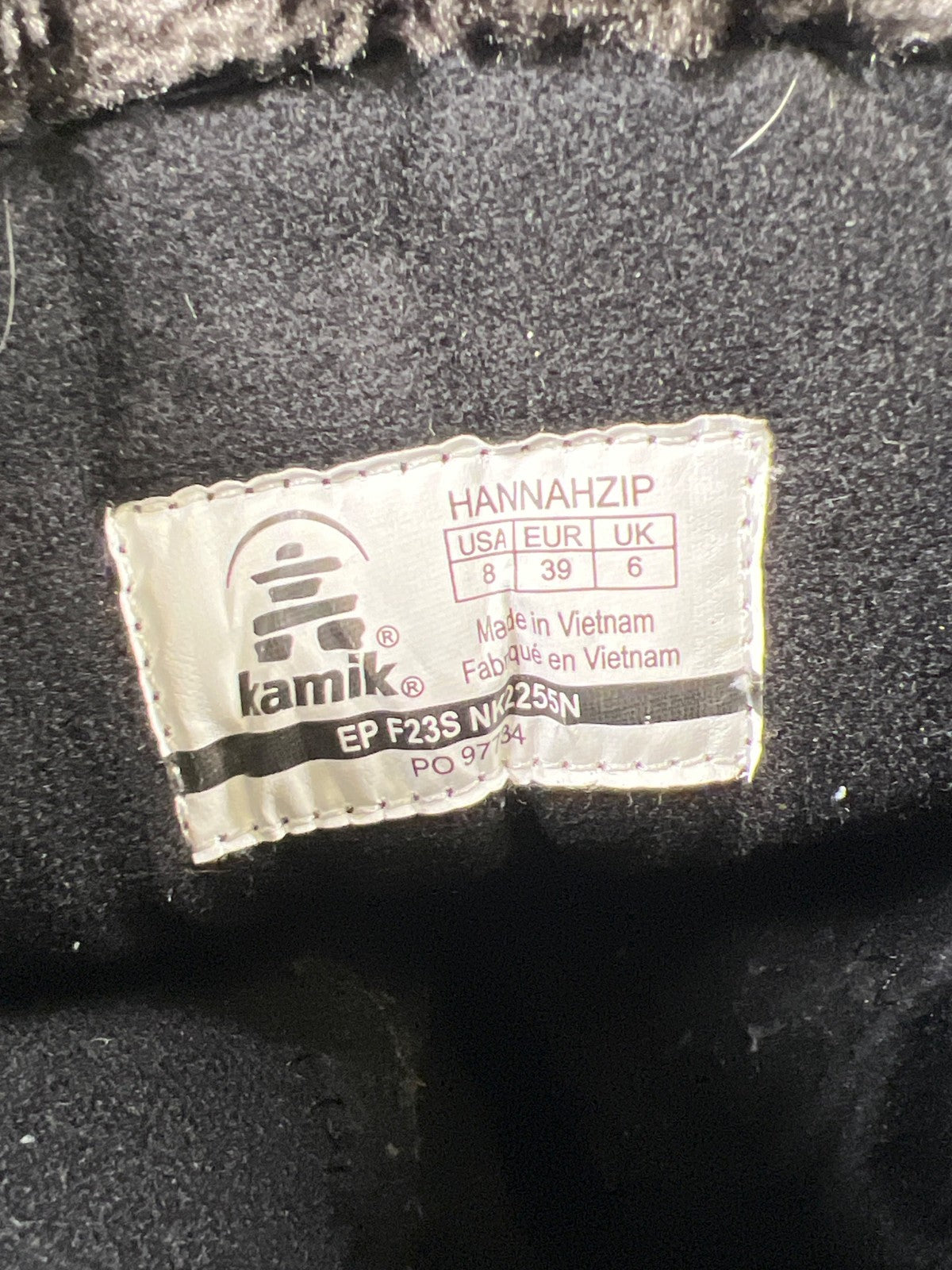 Kamik Women’s Gray Hannah Zip Quilted Waterproof Winter Boots - 8