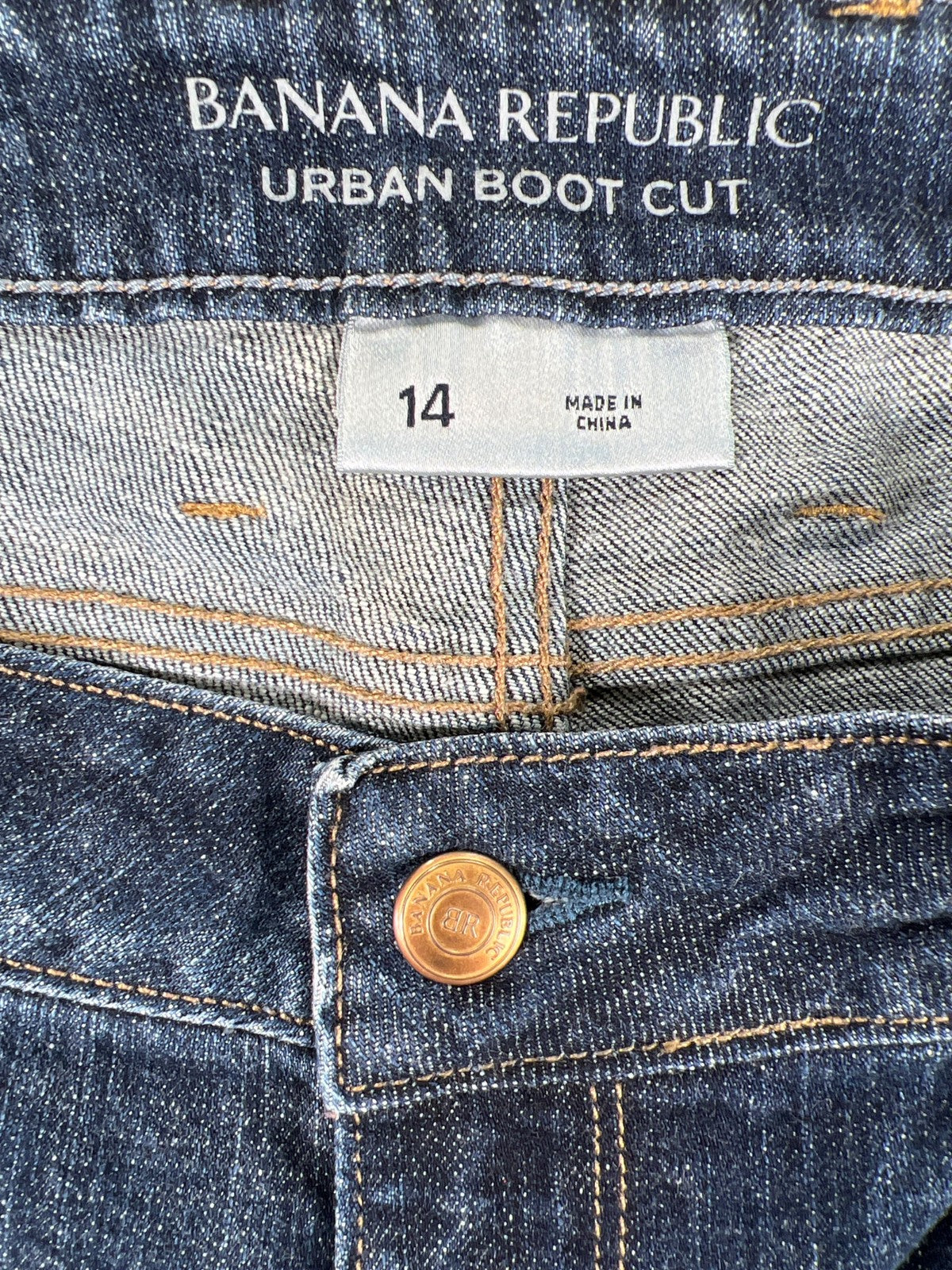 Banana Republic Women’s Dark Wash Urban Boot Cut Denim Jeans - 14