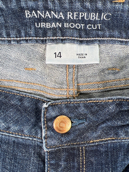 Banana Republic Women’s Dark Wash Urban Boot Cut Denim Jeans - 14