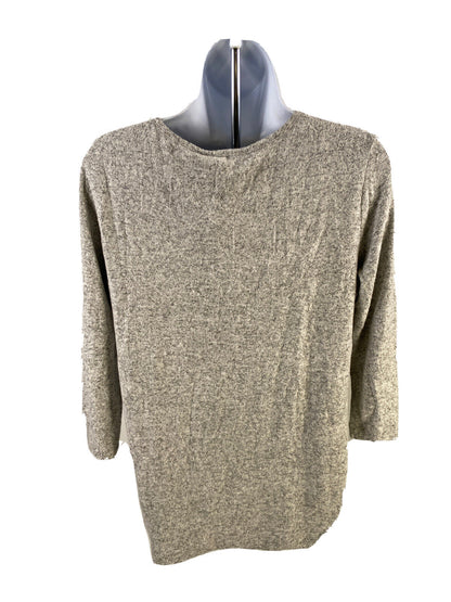 NEW Market and Spruce Women's Gray Twist Front Long Sleeve Knit Shirt - S