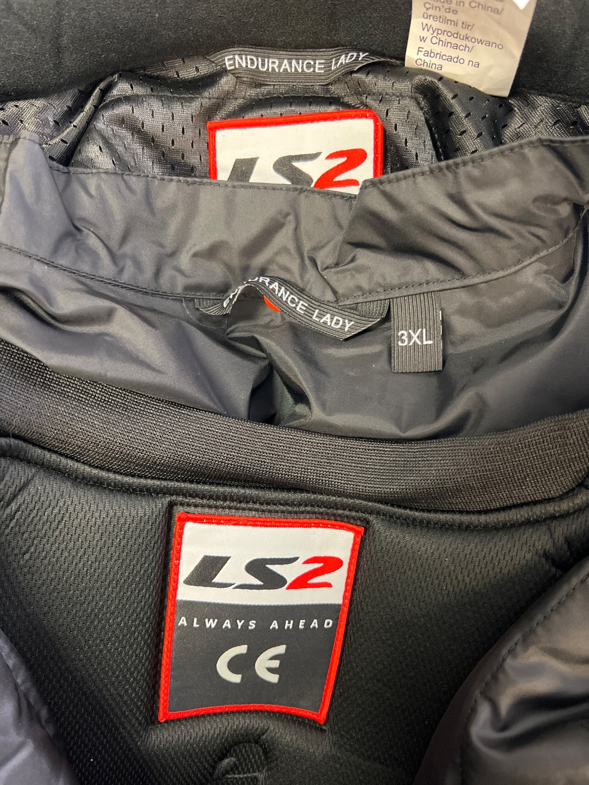 LS2 Apparel Women’s Black Endurance Motorcycle Riding Jacket - 3XL