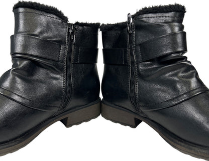 Baretraps Women’s Black Season Faux Fur Lined Side Zip Ankle Boots - 9.5