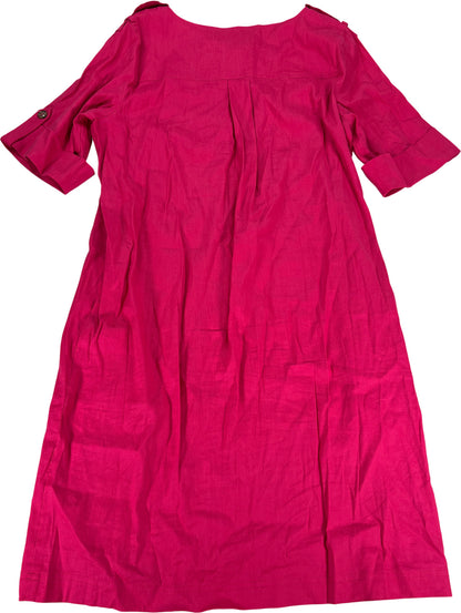 Chico’s Women’s Red/Pink Short Sleeve V-Neck T-Shirt Shift Dress - 1/US M