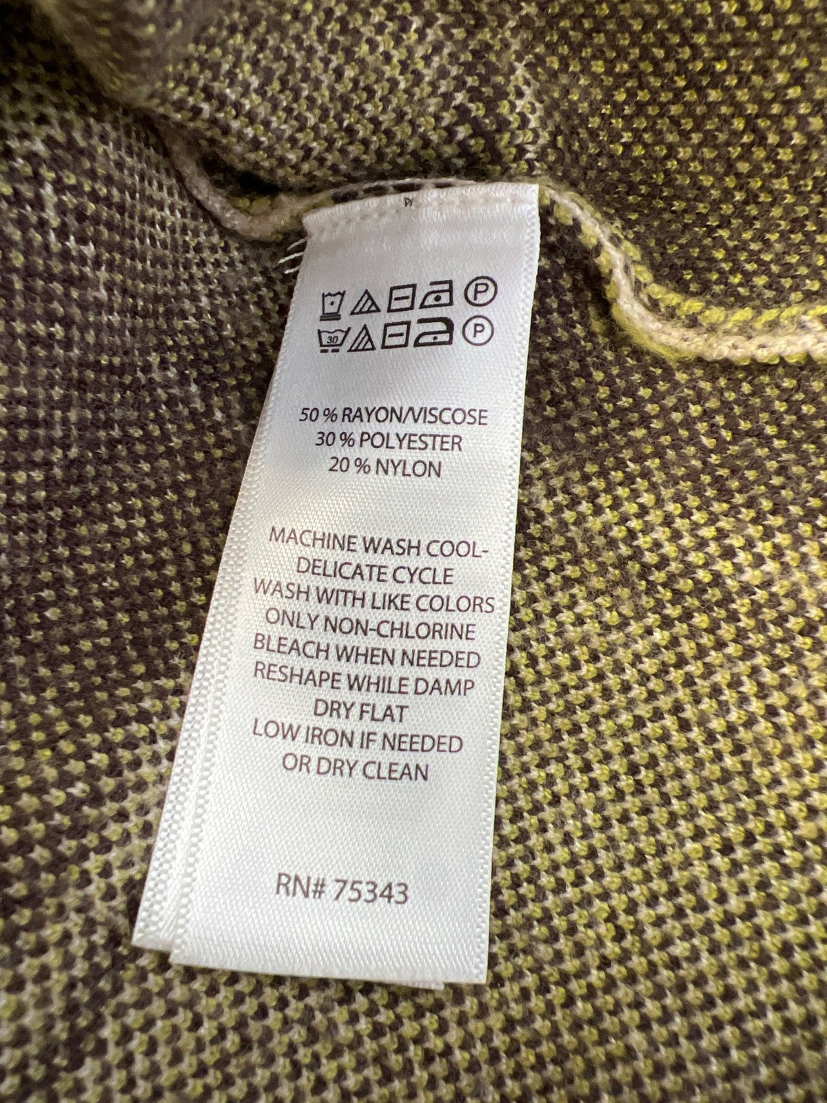 Max Studio Women’s Brown Plaid Long Full Zip Jacket - S