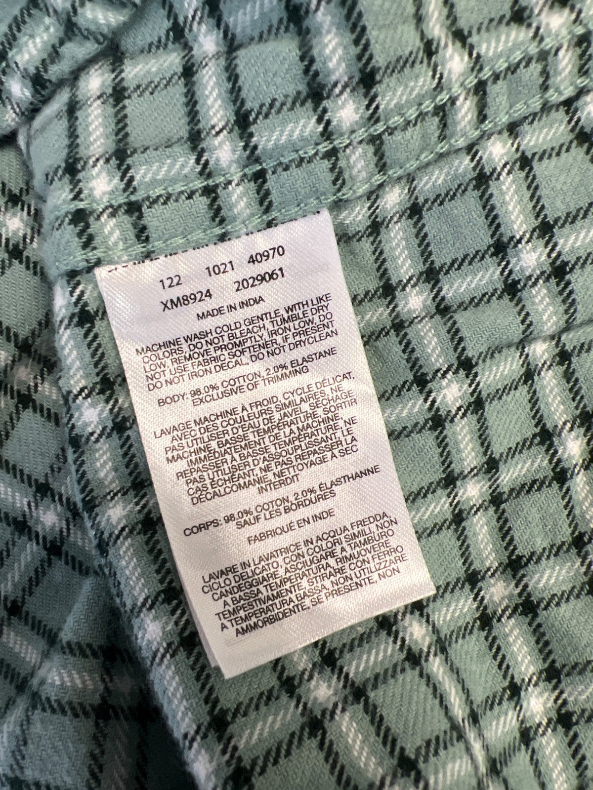 Columbia Men’s Blue Plaid Long Sleeve Button Up Flannel Shirt - L