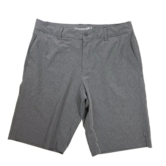Hang Ten Shorts elásticos híbridos grises con cordón para hombre - 34