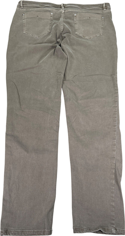 J.Jill Women’s Khaki/Green Authentic Fit Slim Ankle Jeans - 14 Tall