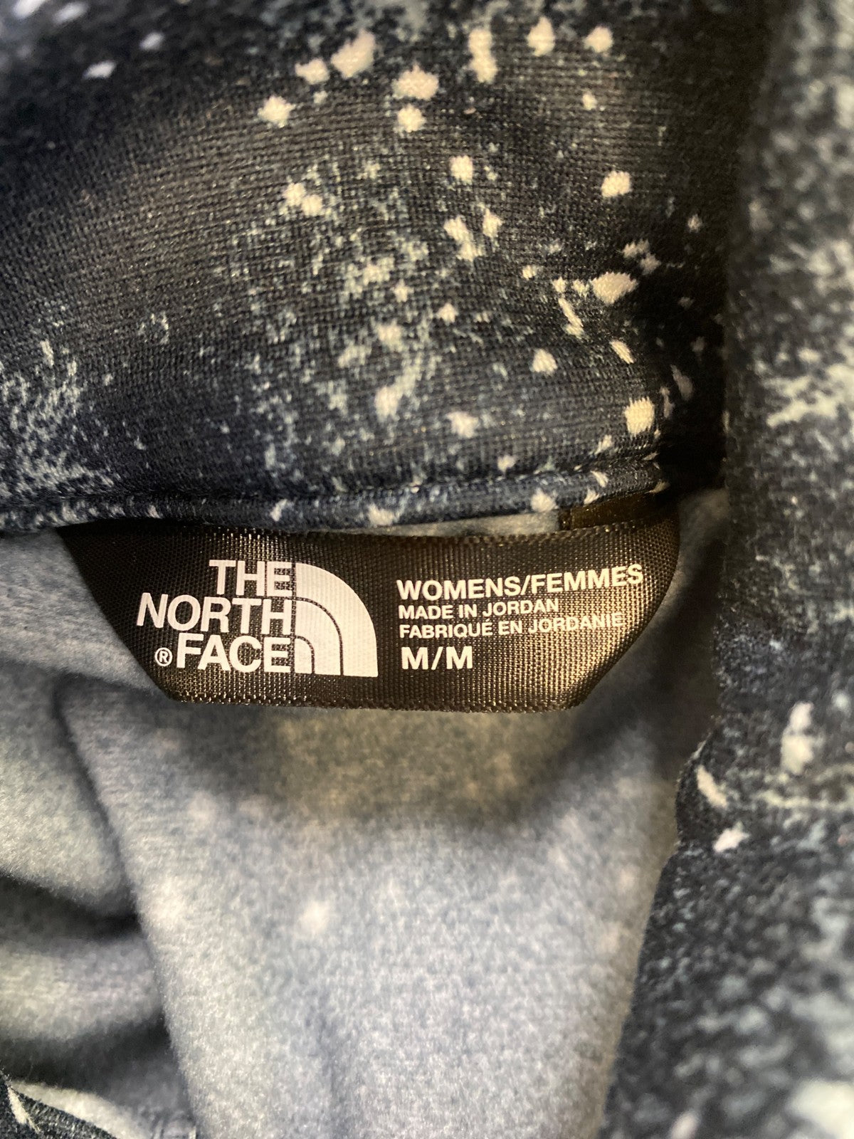 The North Face Women’s Blue Snow Print 1/4 Zip Pullover Jacket - M
