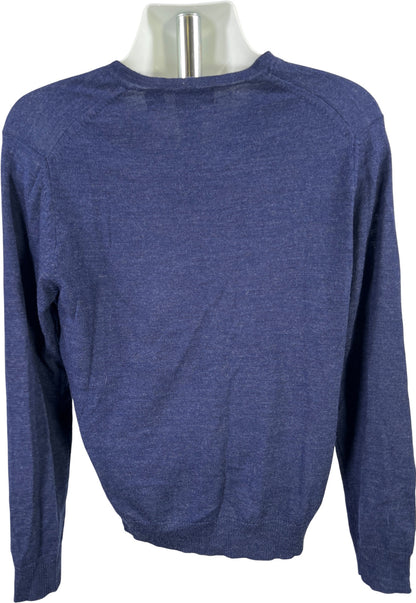 Calvin Klein Men’s Blue Fine Merino Wool Long Sleeve Sweater - M