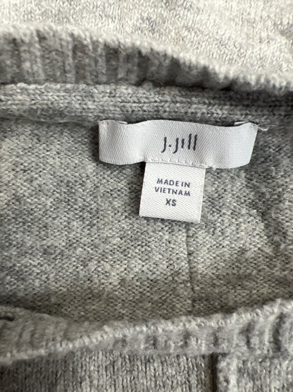 J.Jill Women’s Gray Long Sleeve Pocket Front Sweater - XS