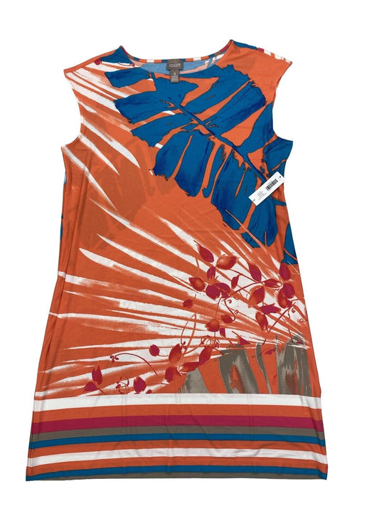 NEW Chico's Women's Orange Tropics Iona Knee Length Dress - 3/US 16