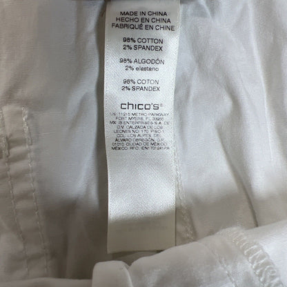 Chico's Women's White Lightweight Cargo Pants - 2/12