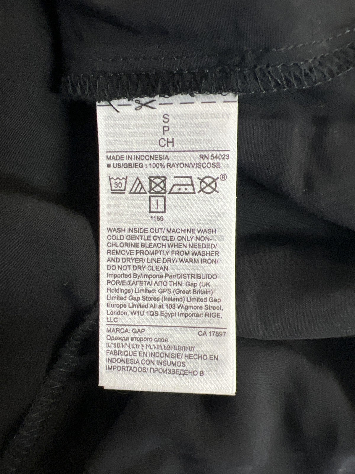 Gap Women’s Black V-Neck Short Flutter Sleeve Shift Dress - S