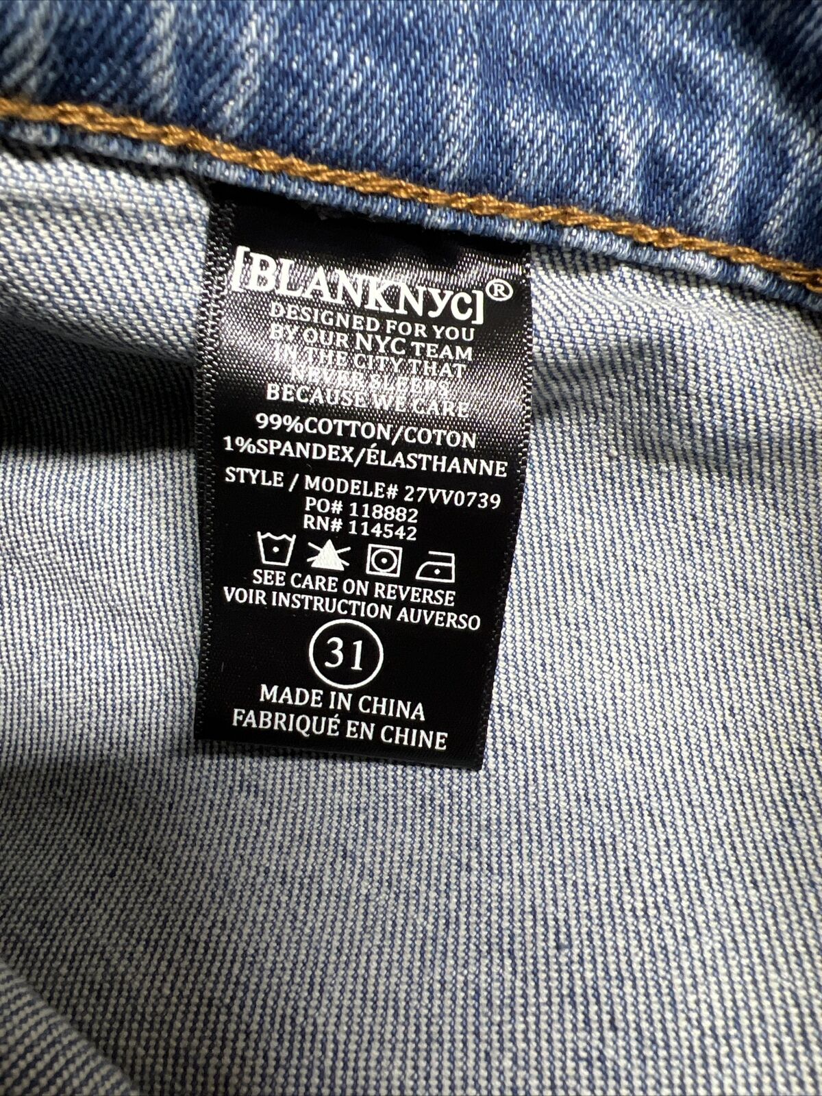 NEW BlankNYC Women's Medium Wash Button Front Denim Jean Skirt - 31