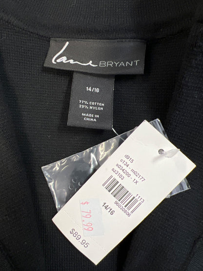 Lane Bryant Womens Black Long Sleeve 3 Button Sweater Blazer Jacket - Plus 14/16