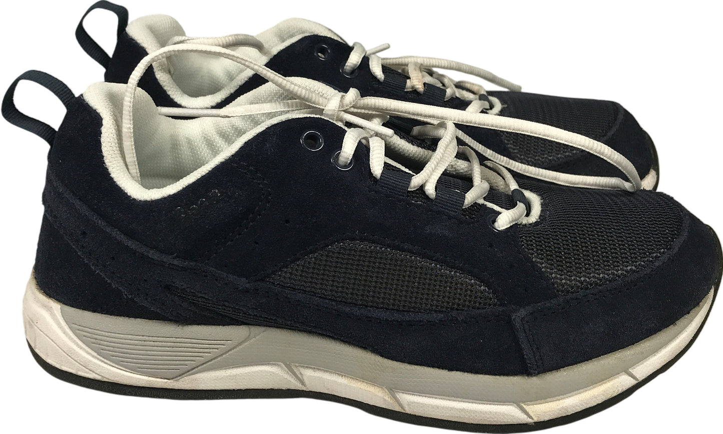 LL Bean Women’s Blue Suede Lace Up Walking Sneakers - 6.5