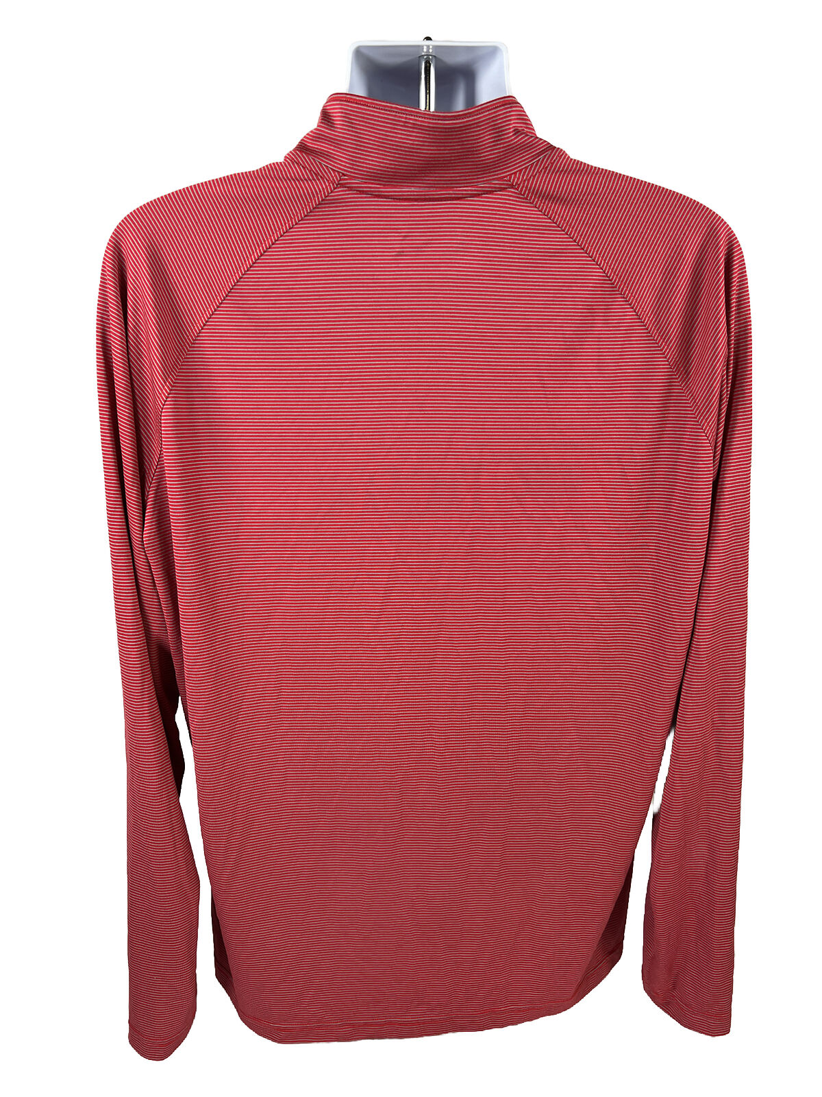 Under Armour Camiseta HeatGear de rayas rojas con cremallera de 1/4 para hombre - XL