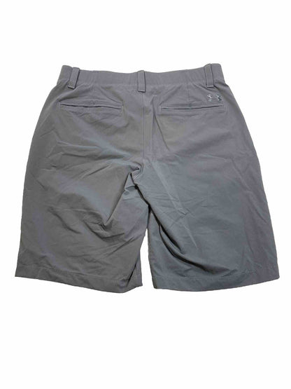 Under Armour Men's Gray Flat Front Stretch Tech Shorts - 34