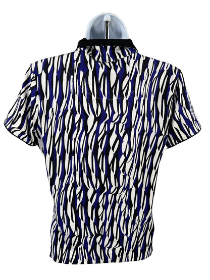 Tail Women's Blue/Black Short Sleeve Athletic Polo Shirt - S