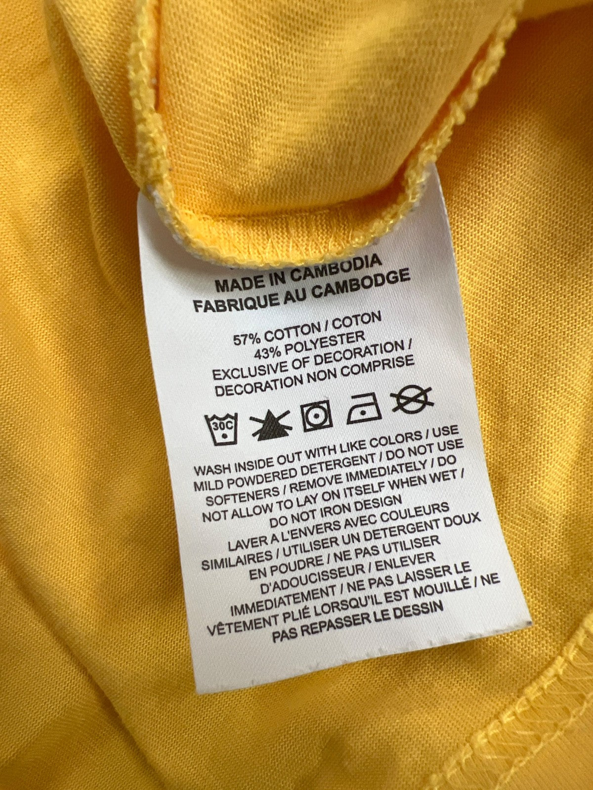 Nike Women’s Yellow Rainbow Logo Dri-Fit Short Sleeve T-Shirt - L