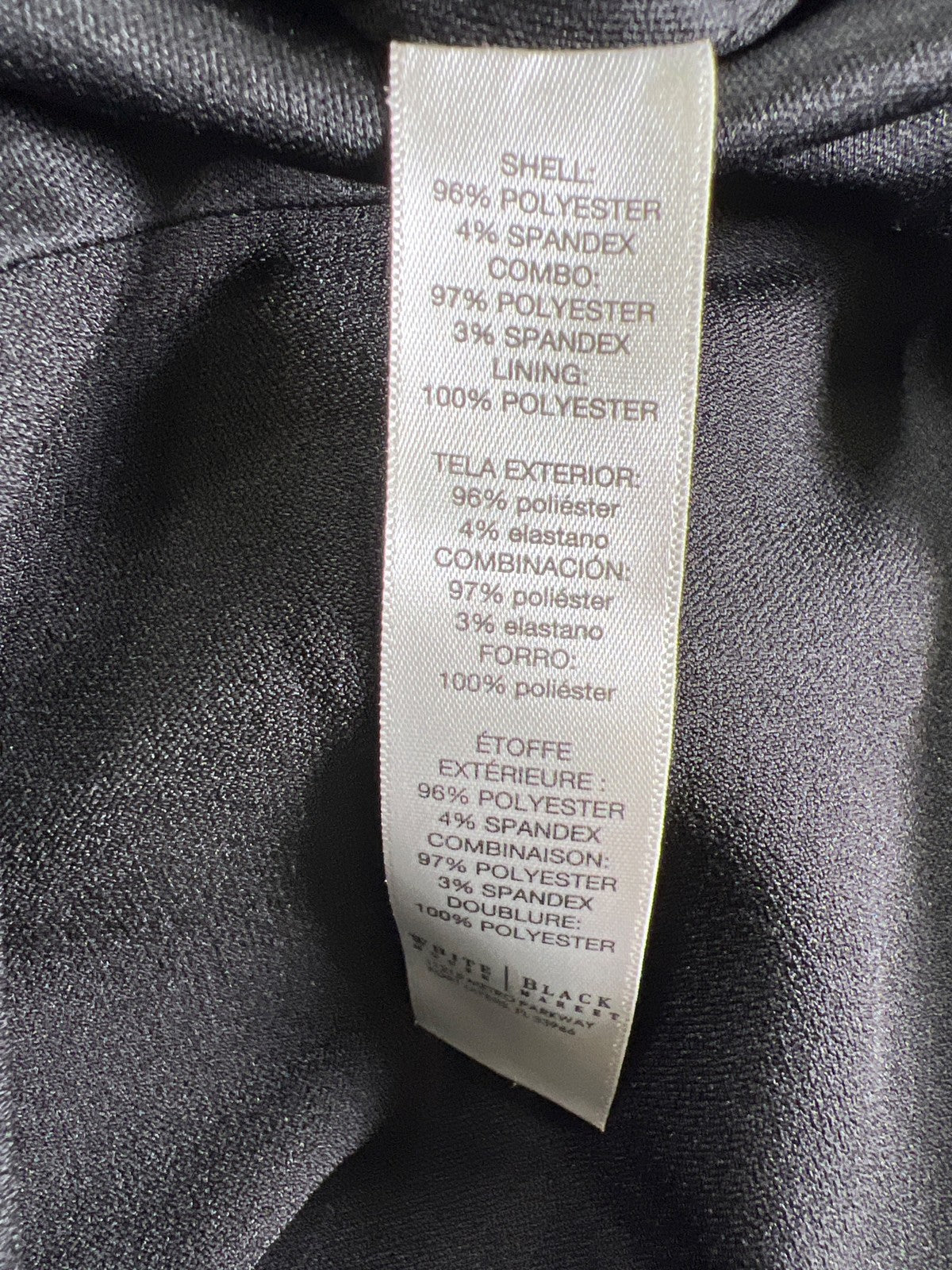 White House Black Market Women’s Black Mesh Top Sleeveless A-Line Dress - 2