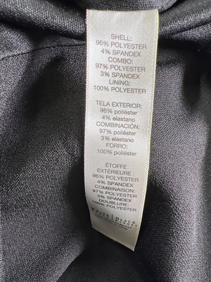 White House Black Market Women’s Black Mesh Top Sleeveless A-Line Dress - 2