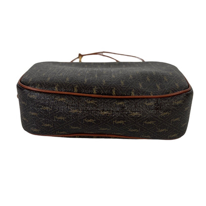 Saint Laurent Brown LE Monogramme Canvas/Smooth Leather Small Camera Bag