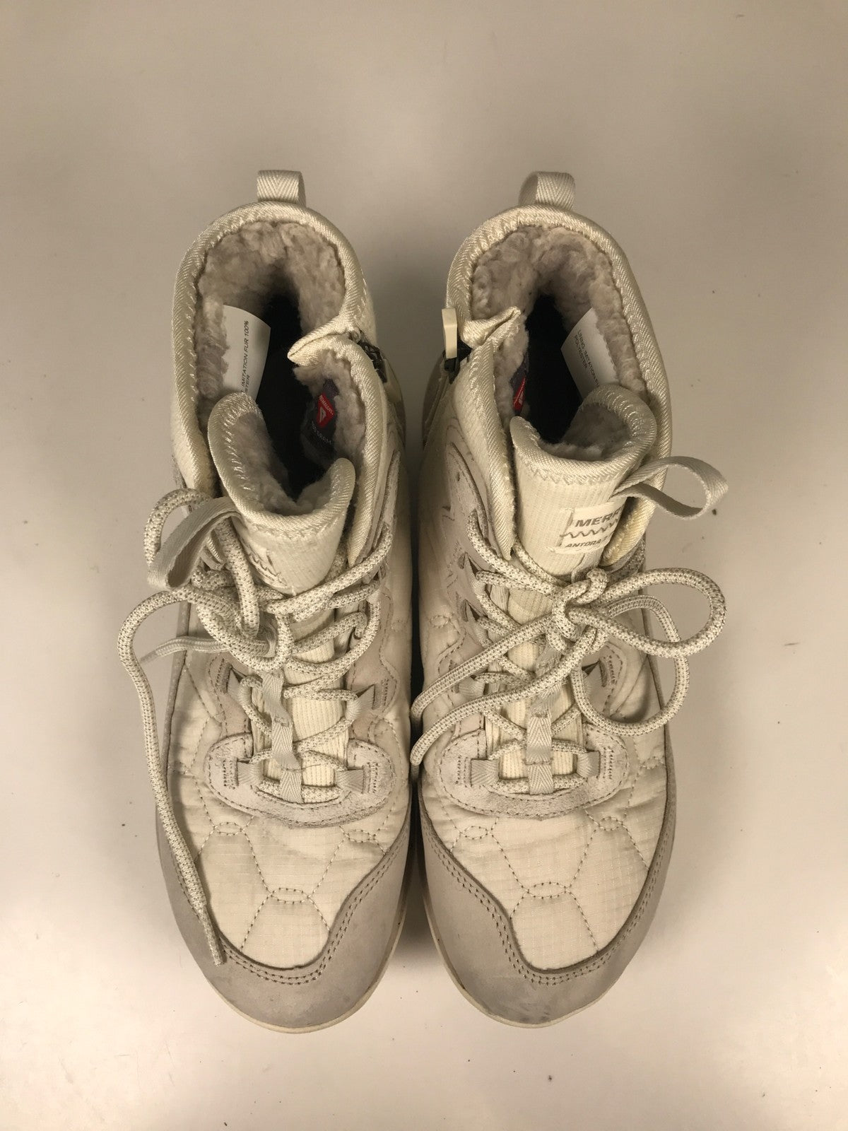 Merrell Women’s White. Angora 3 Thermo Mid Zip Waterproof Winter Boots - 8