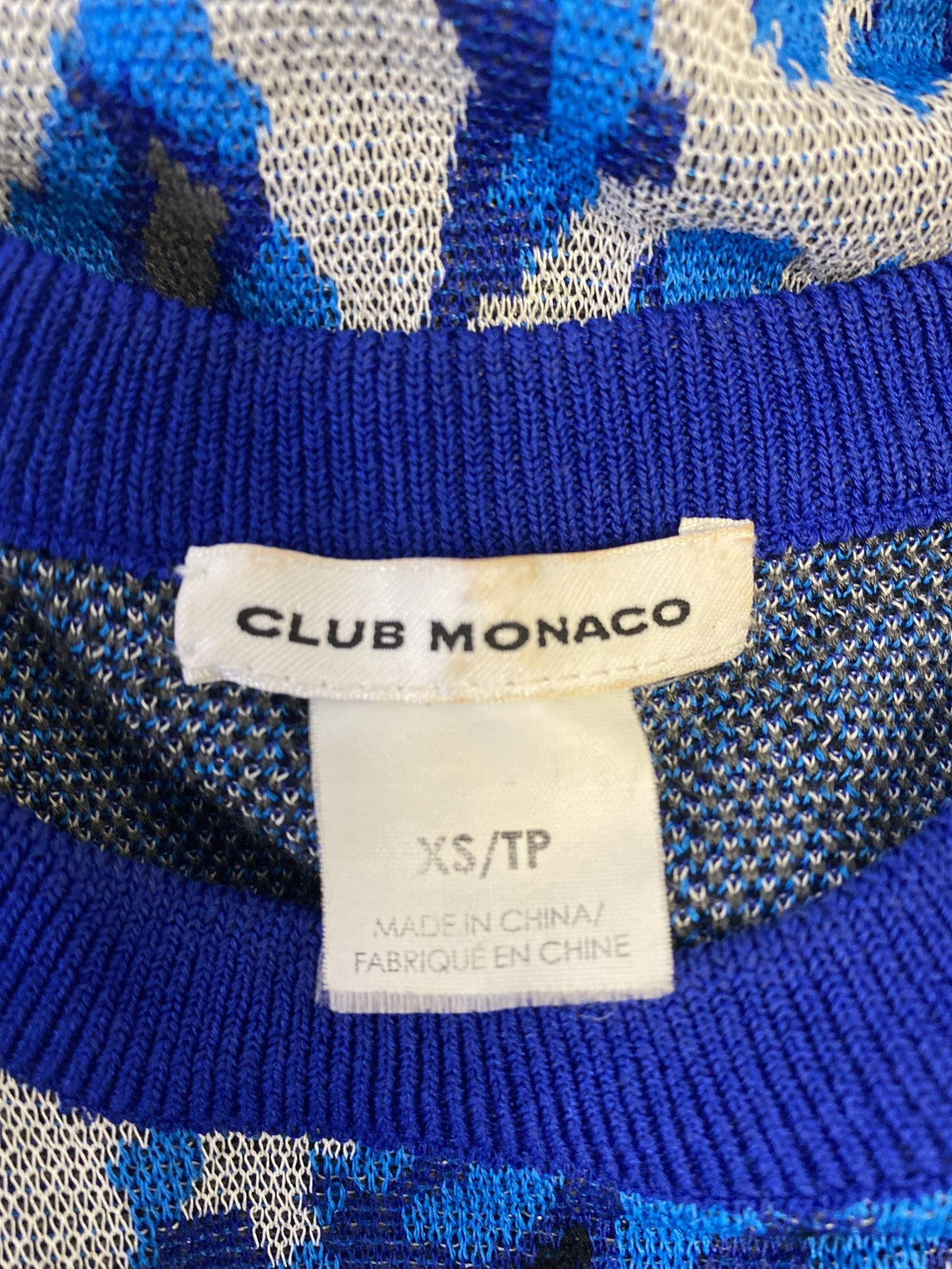 Club Monaco Women’s Blue Sleeveless Short Tank Shift Dress - XS