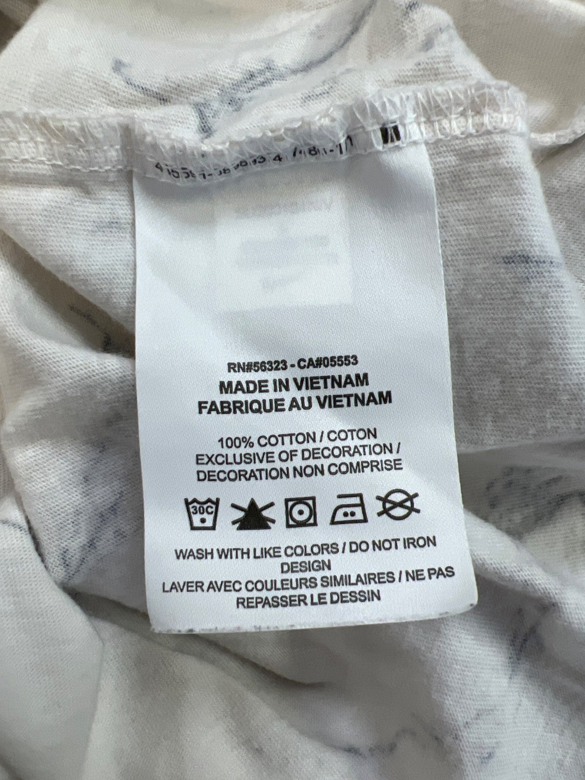 Nike Men’s White/Black Marbled Swoosh Short Sleeve T-Shirt - L