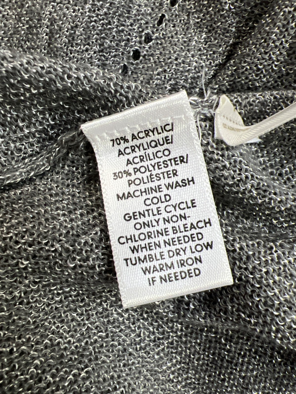 LOFT Women’s Gray Long Sleeve Thin Knit Open Front Cardigan Sweater - M