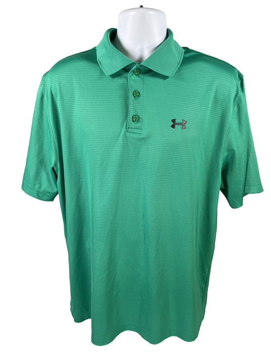 Under Armour Men's Green Short Sleeve HeatGear Golf Polo Shirt - XL