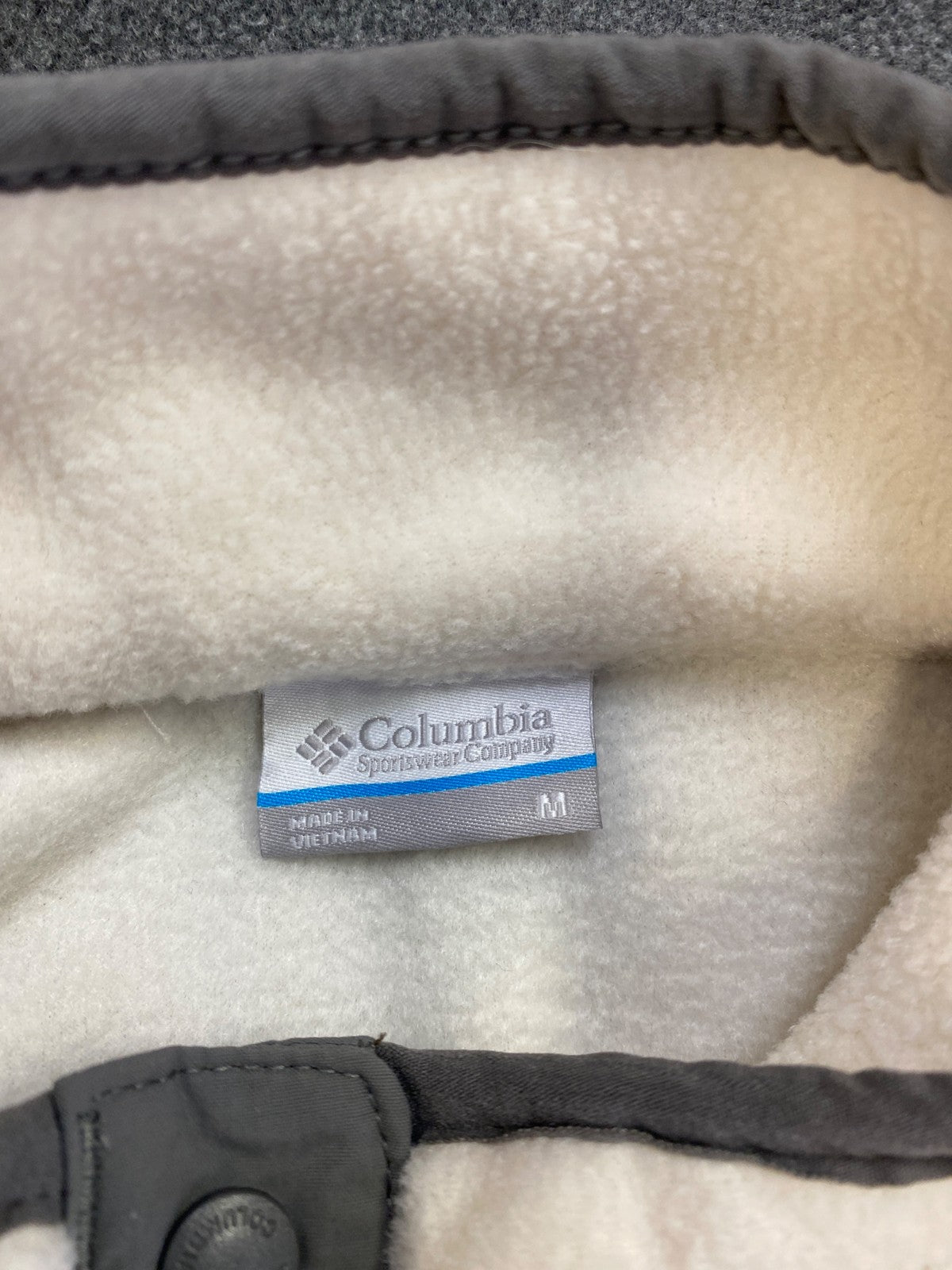 Columbia Women’s Gray/White Benton Springs Half Snap Fleece Pullover - M