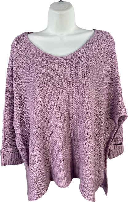Ee:some Women’s Purple Long Cuffed Sleeve Sweater - M/L
