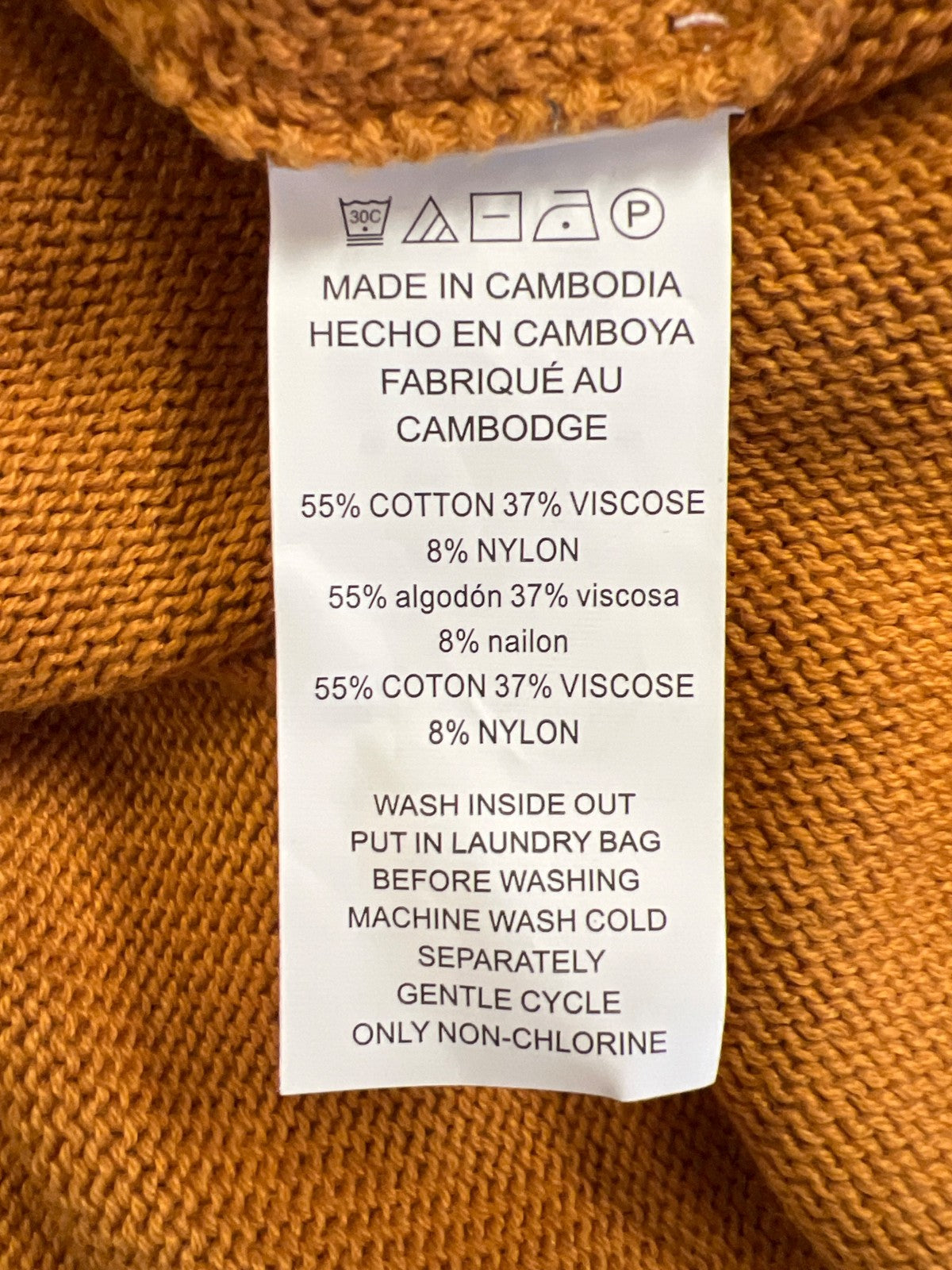 Michael Kors Women’s Brown 1/4 Zip Back Pullover Sweater - S