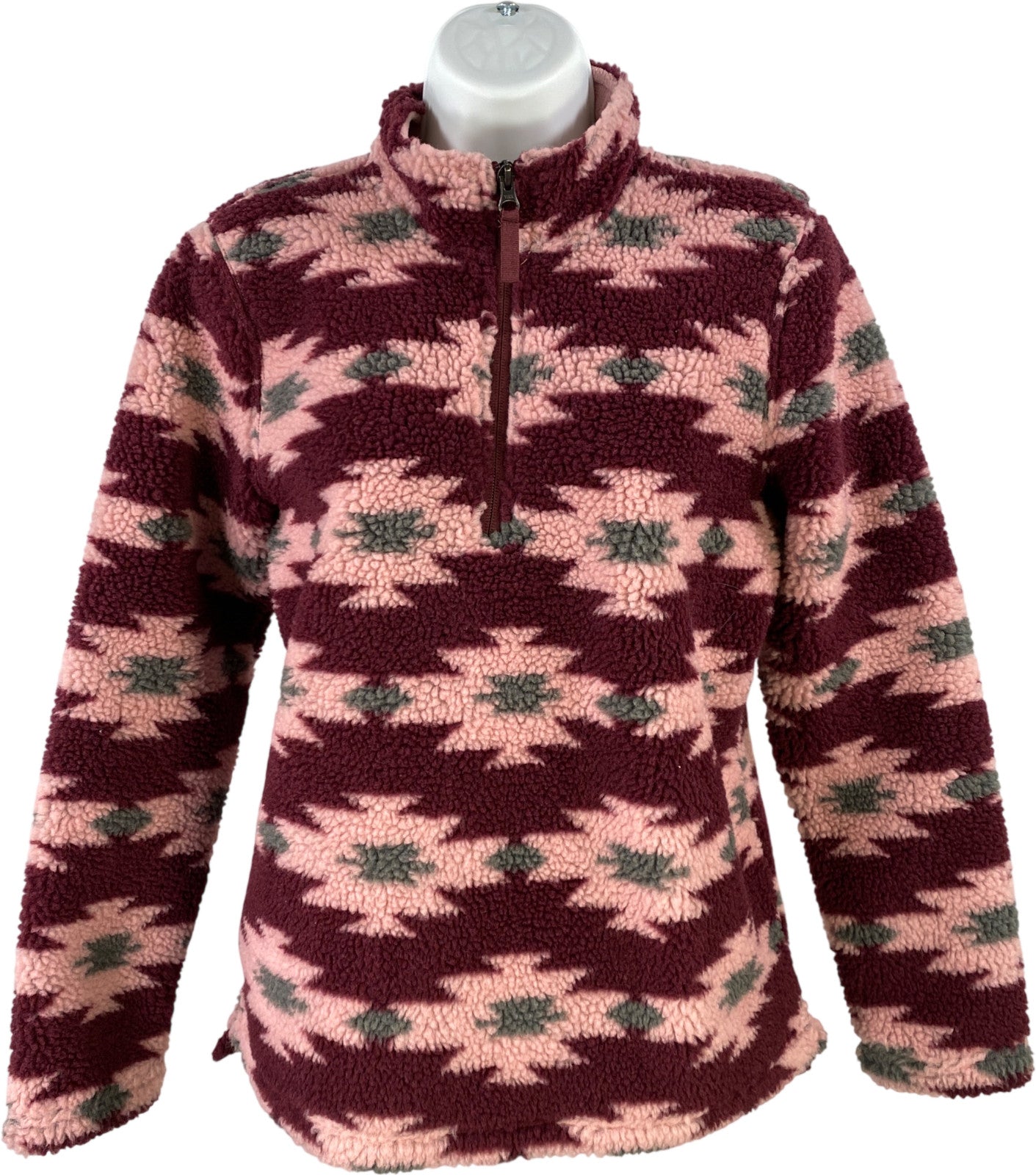 Orvis Women’s Pink/Purple 1/4 Zip Pullover Sherpa Jacket - S