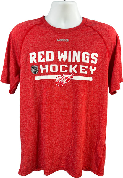 Reebok Men’s Red Detroit Red Wings Short Sleeve Athletic T-Shirt - L